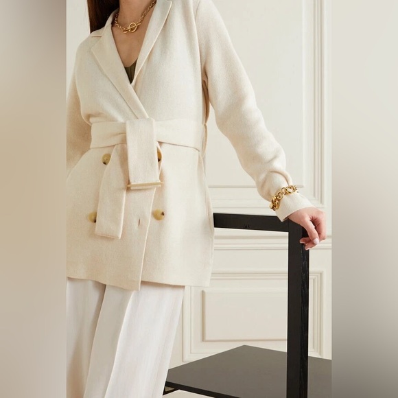 Vince Sweaters - NWT $595 Vince Wool Cashmere Belted Sweater Coat Ivory